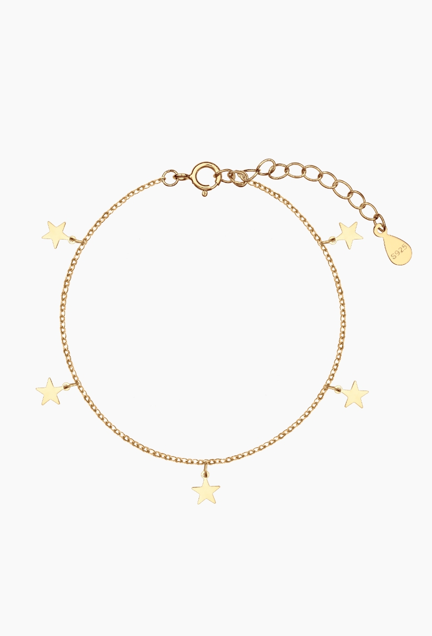 Bratara Stars aurie din argint 925