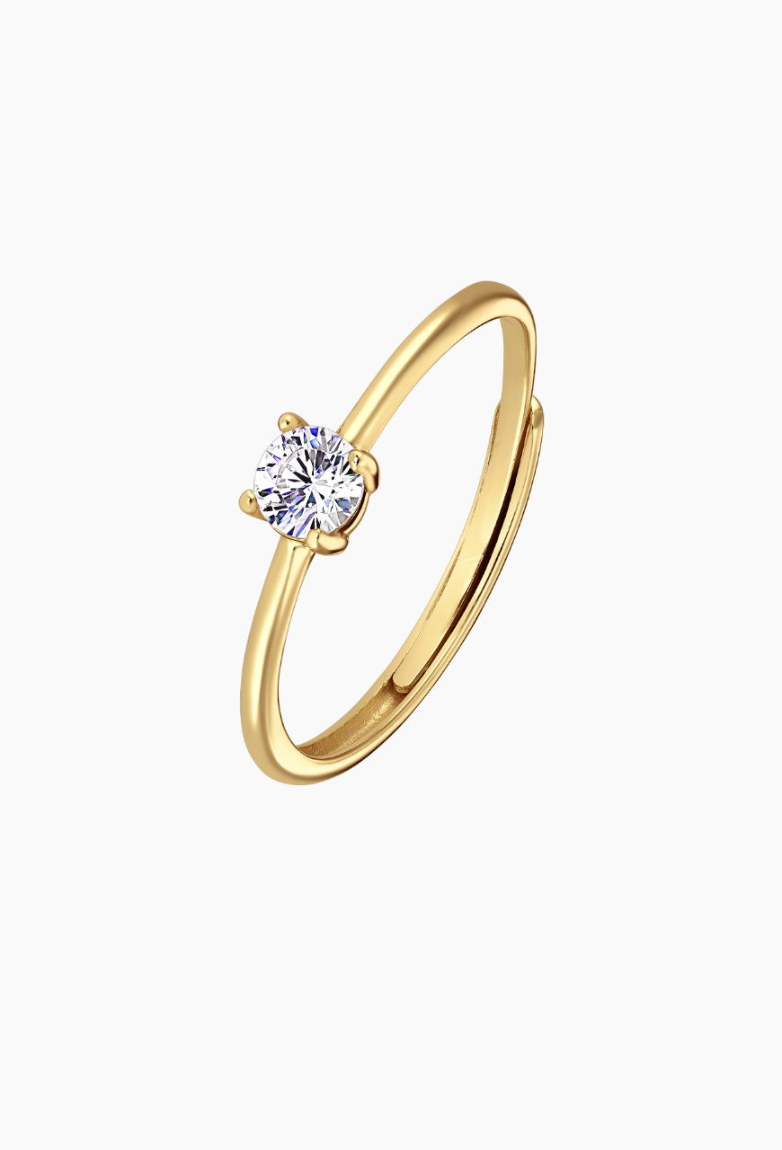 Inel din argint 925 Simple Love auriu