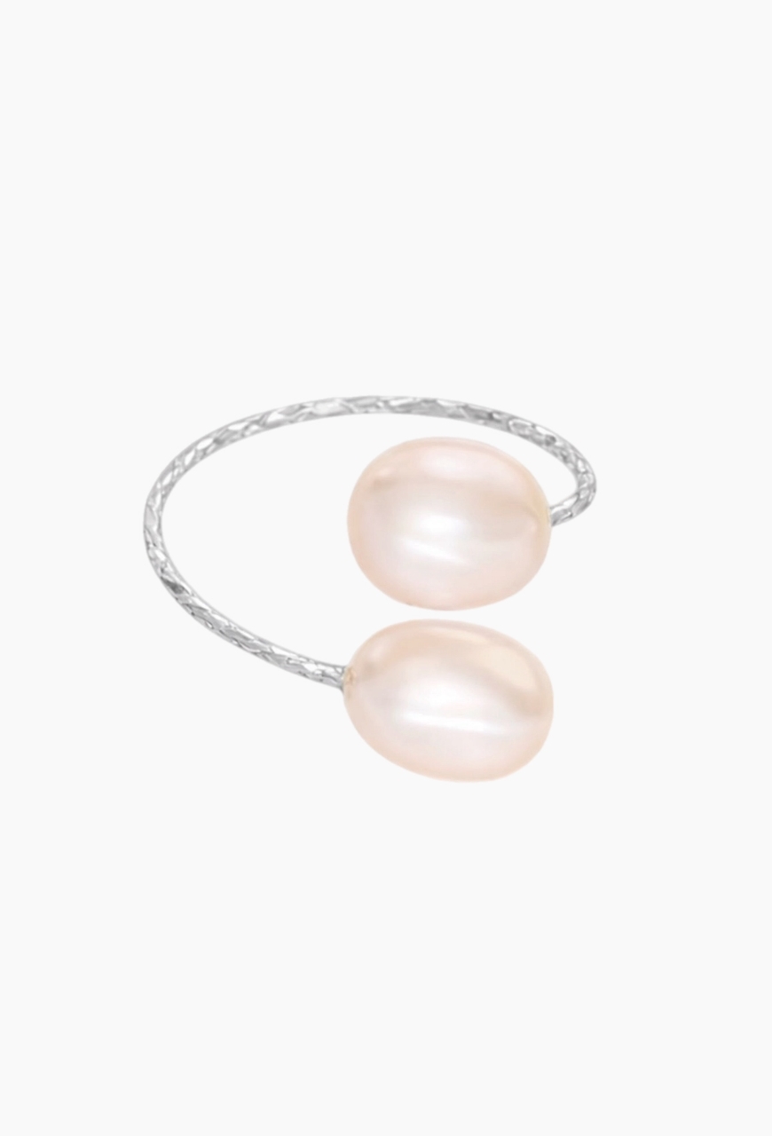 Inel din Argint 925 Double Pearl cu perle naturale
