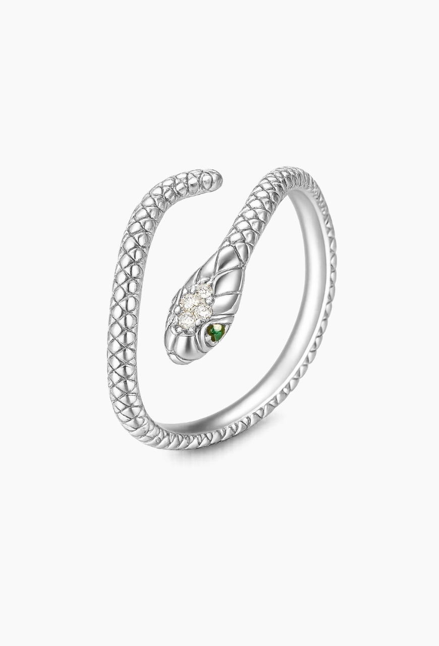 Inel din argint 925 Snake argintiu