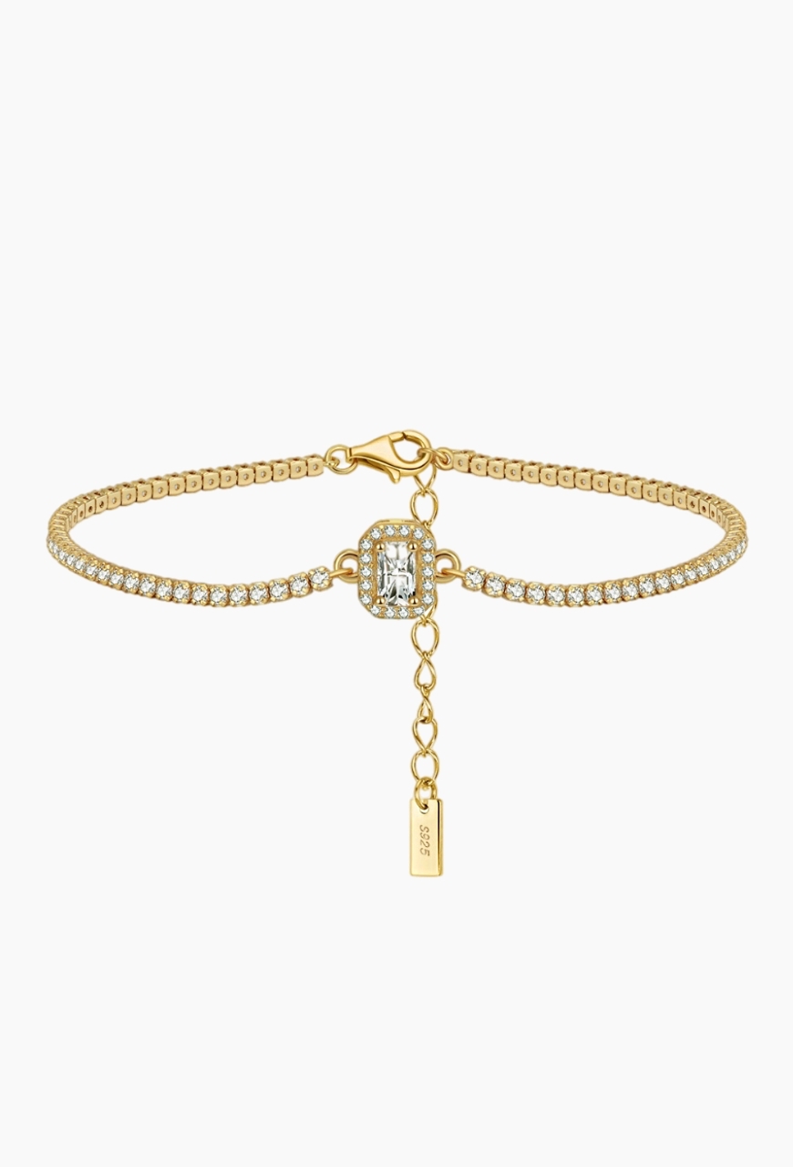 Bratara din argint 925 Santorini placata cu Aur 14k
