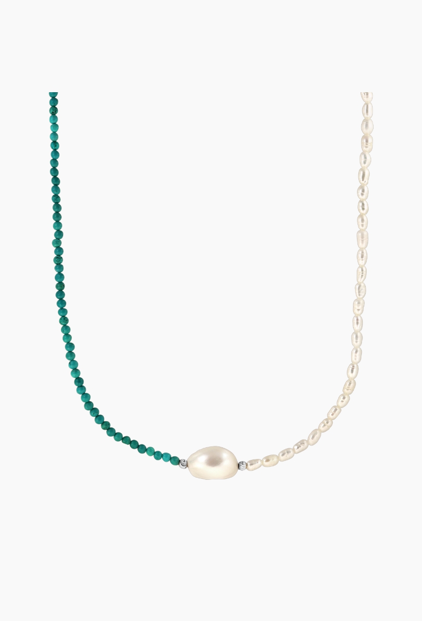 Colier la baza gatului Eos din amazonit sfere