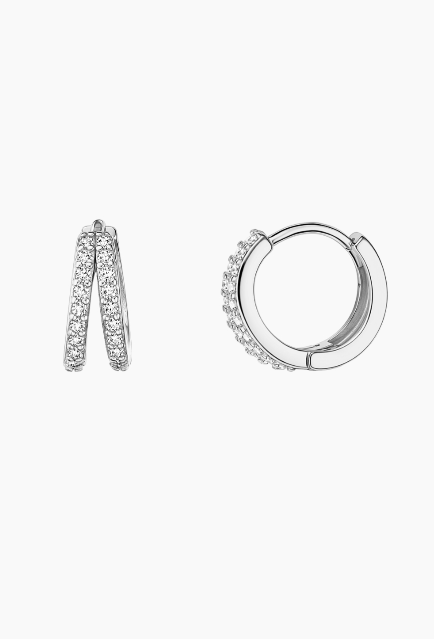 Cercei Bohemian Hoops din argint 925, argintii