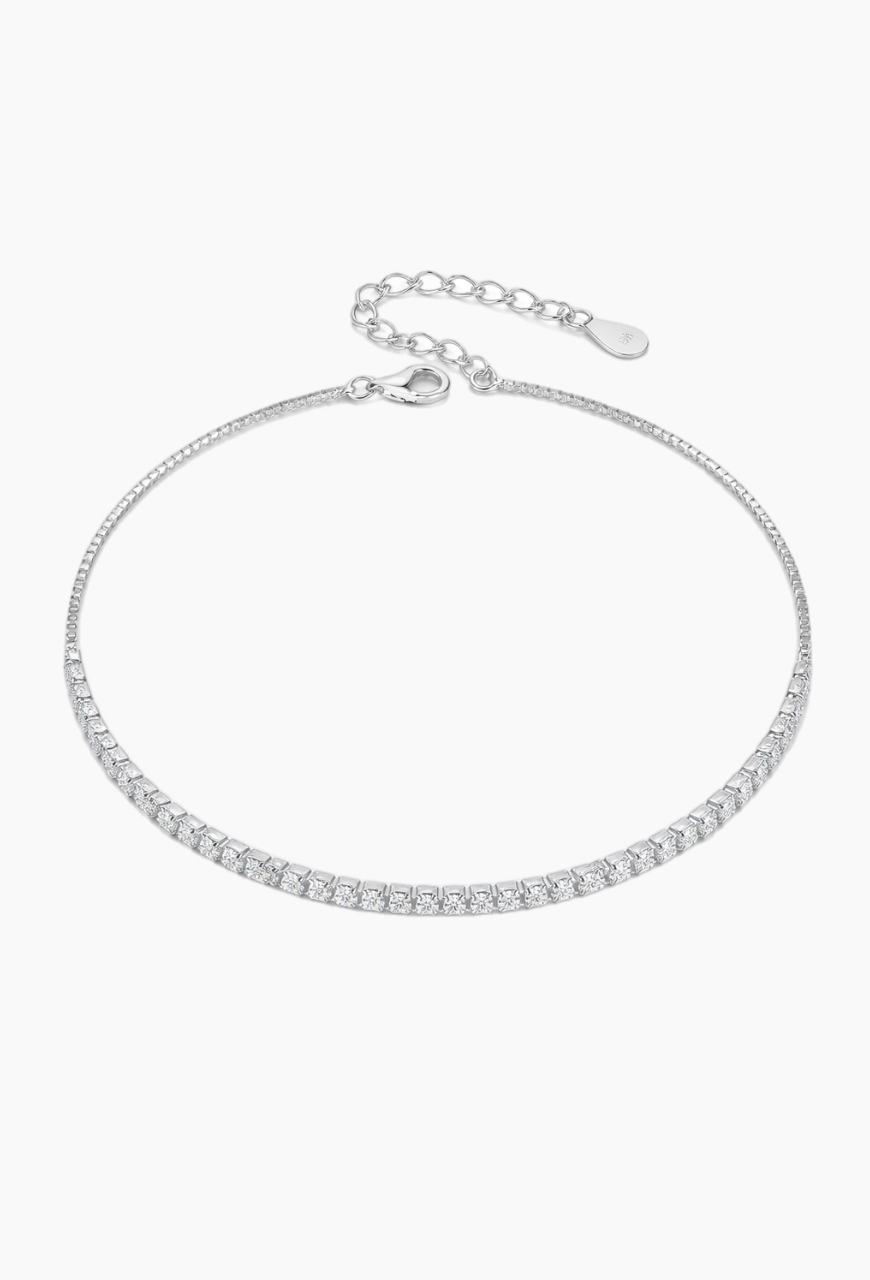 Bratara glezna picior Small Tennis din argint 925