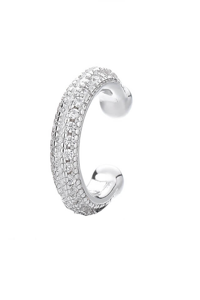 Cercel din argint 925 Crystal Clear tip ear cuff