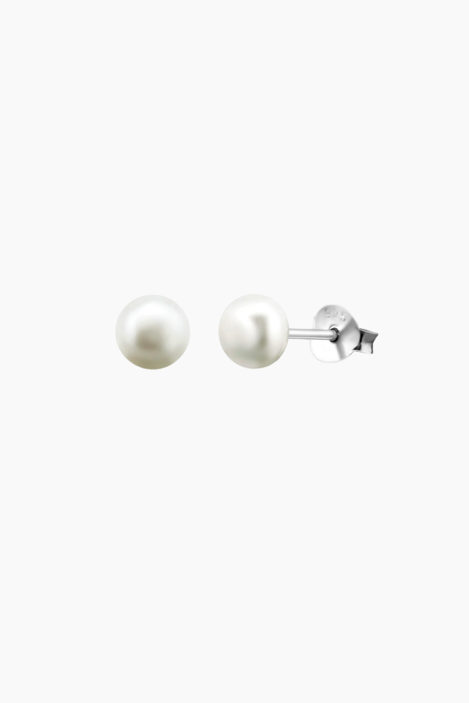 Cercei din argint 925 cu perle naturale, 4 mm
