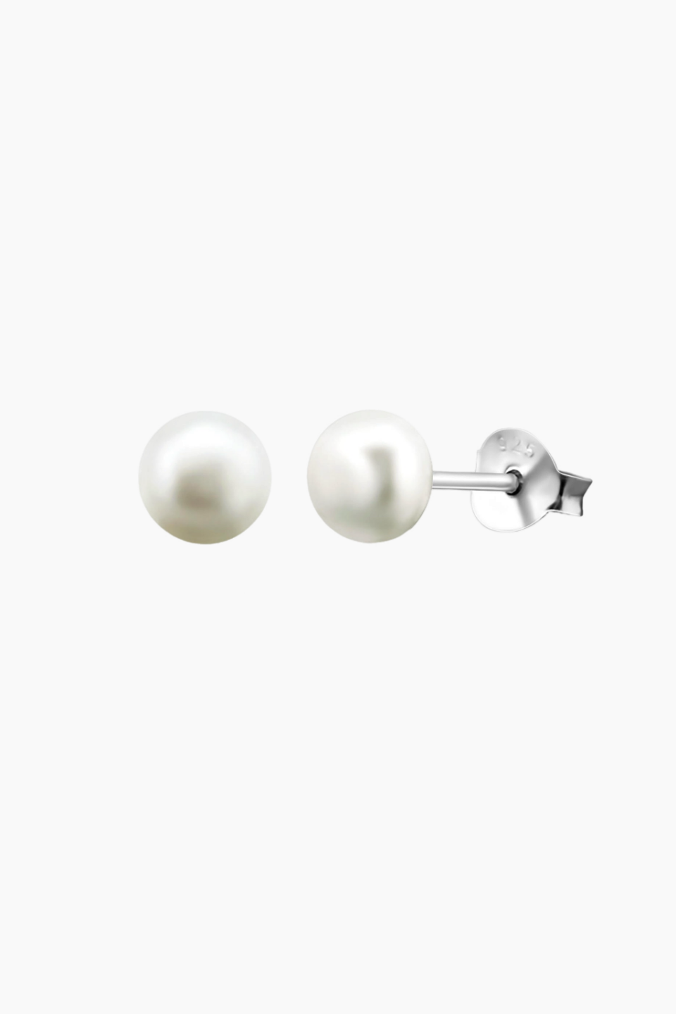 Cercei din argint 925 cu perle naturale, 5 mm