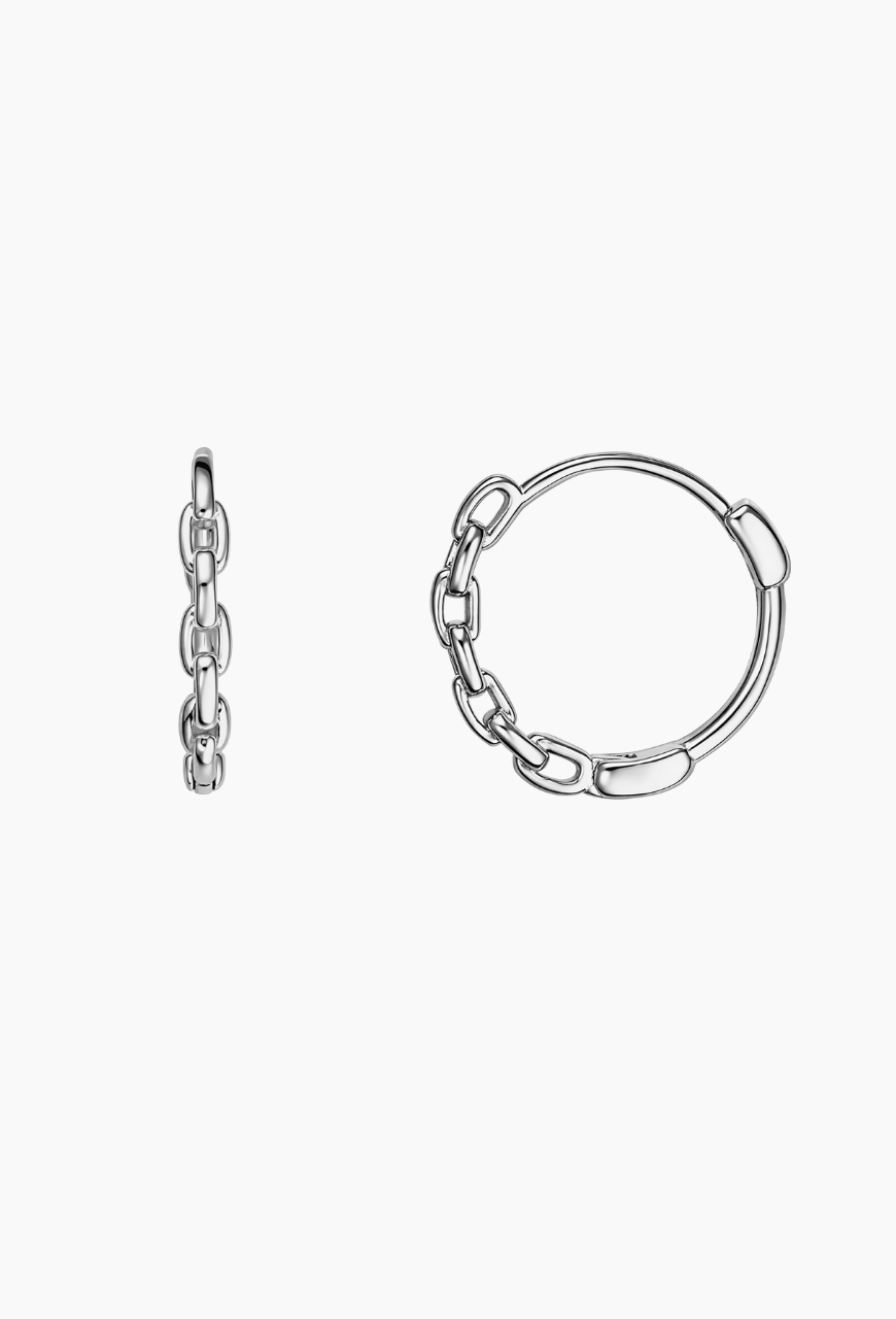 Cercei Chain Hoops din argint 925, argintii