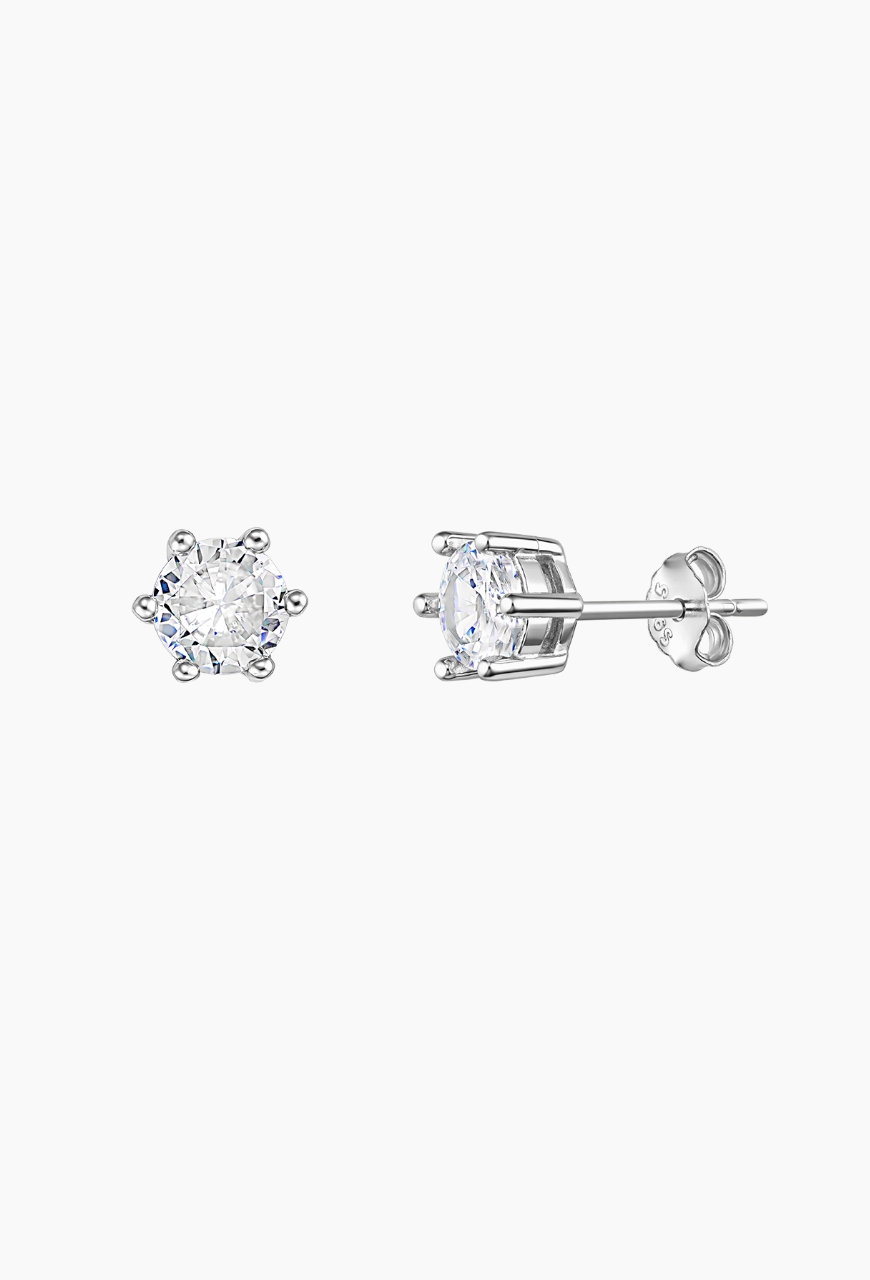 Cercei din argint 925 Round Crystal