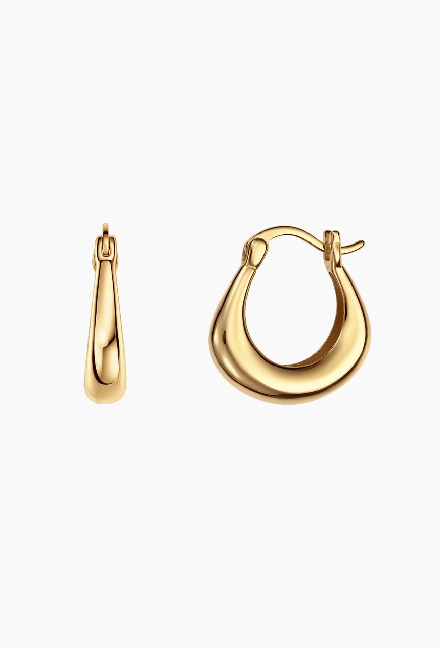Cercei Designer Hoops din argint 925, aurii
