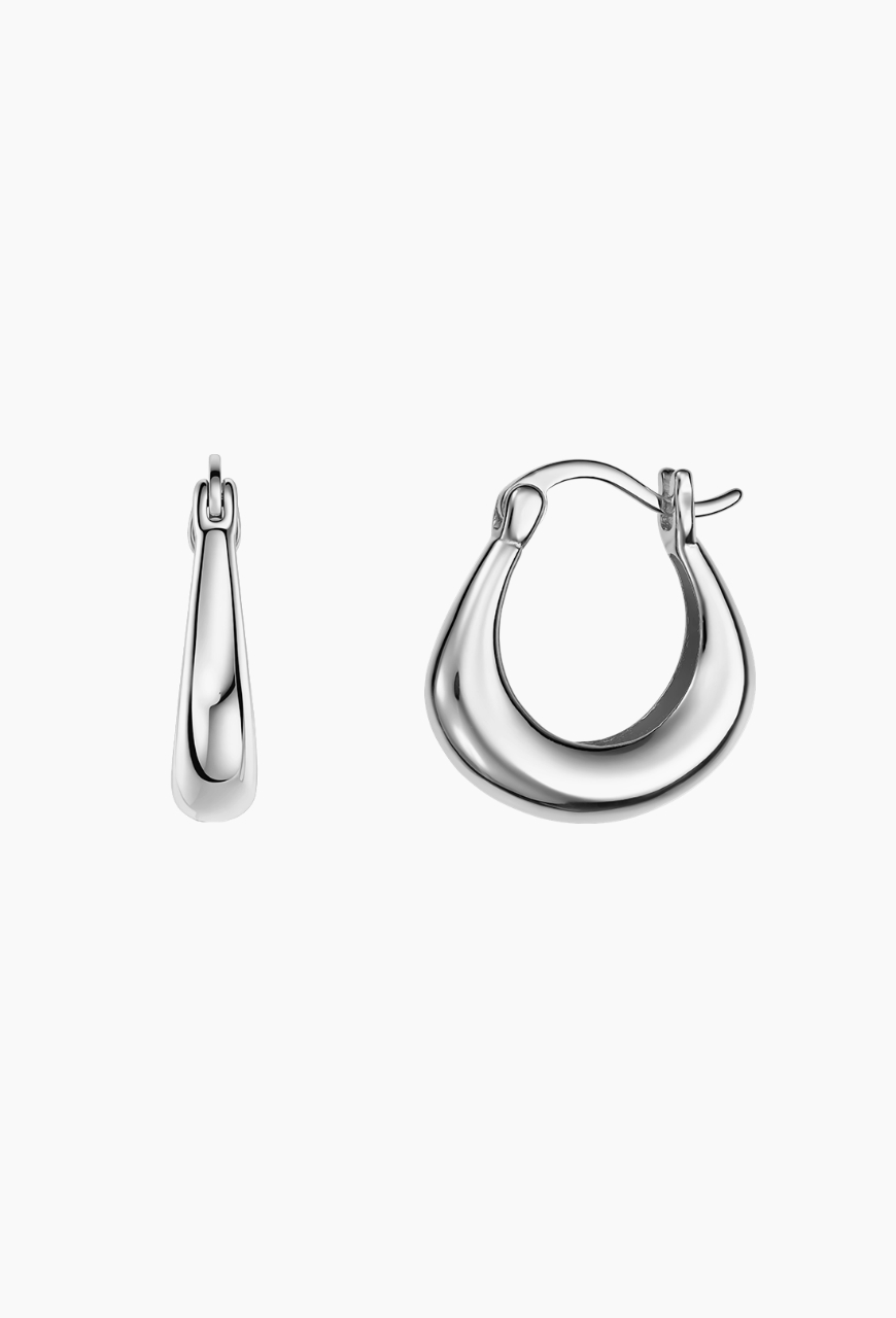 Cercei Designer Hoops din argint 925, argintii