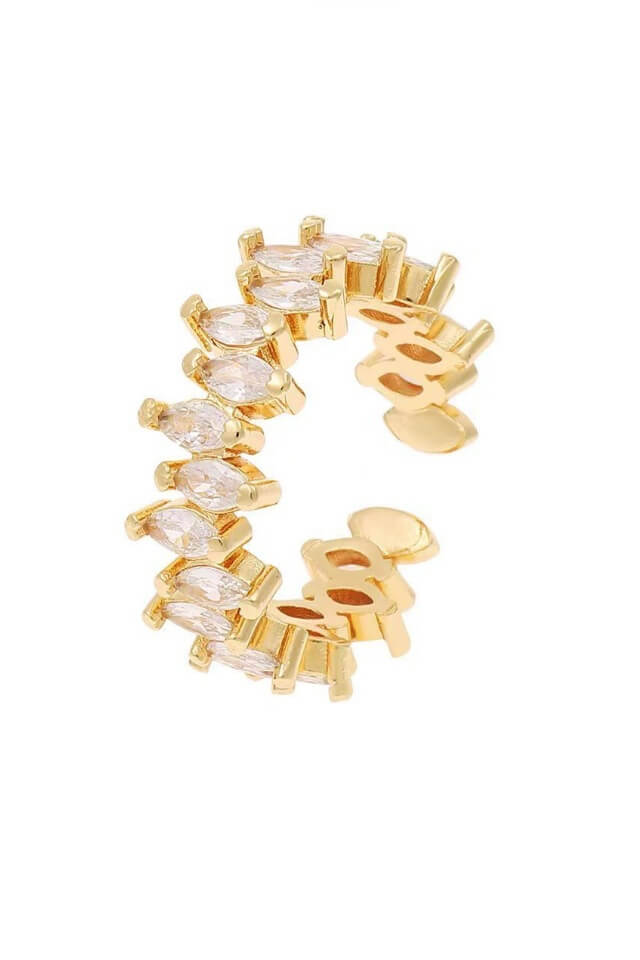 Cercel din argint 925 Fizzy tip ear cuff auriu