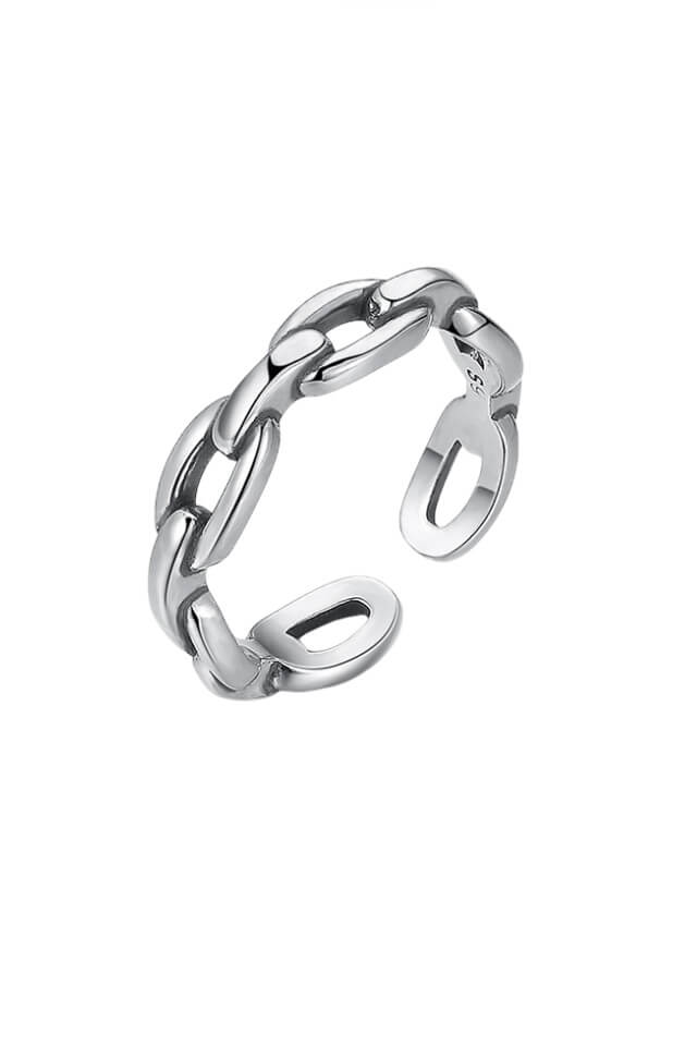 Cercel din argint 925 Iron tip ear cuff argintiu