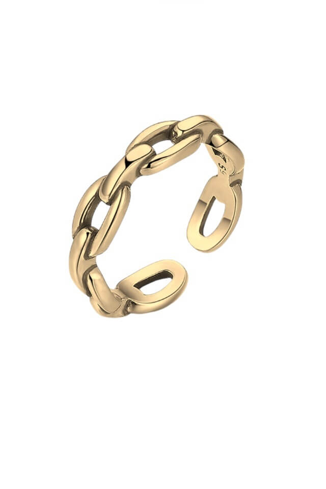 Cercel din argint 925 Iron tip ear cuff auriu