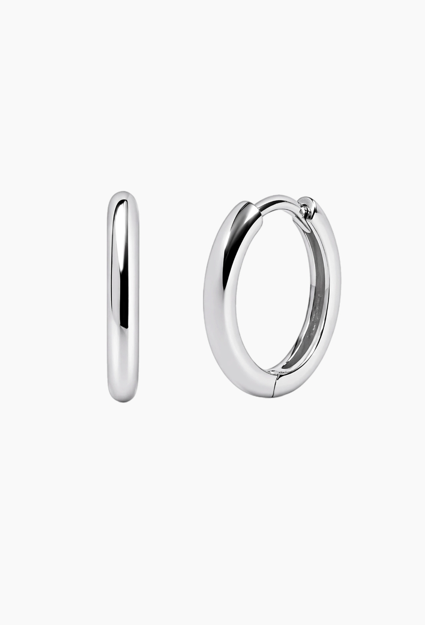 Cercei rotunzi din argint 925 Essential Hoops argintii masura L, diametru 1.7 cm