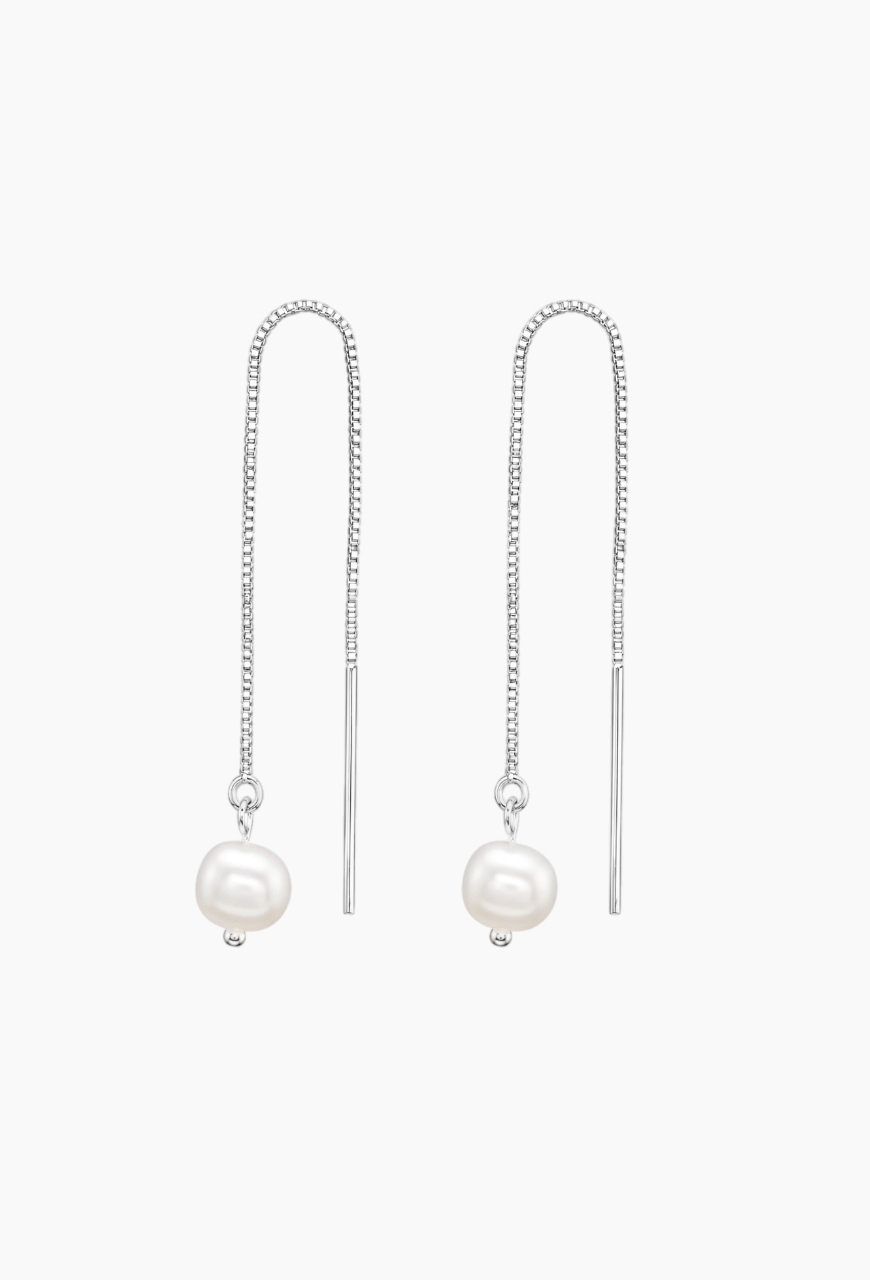 Cercei din argint 925 lungi Long Pearl