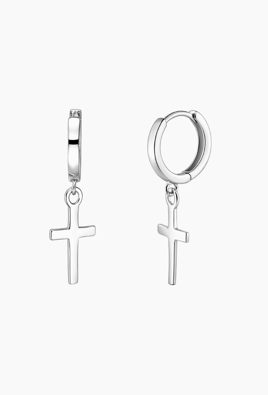 Cercei Faith din argint 925 cu cruciulite atasate