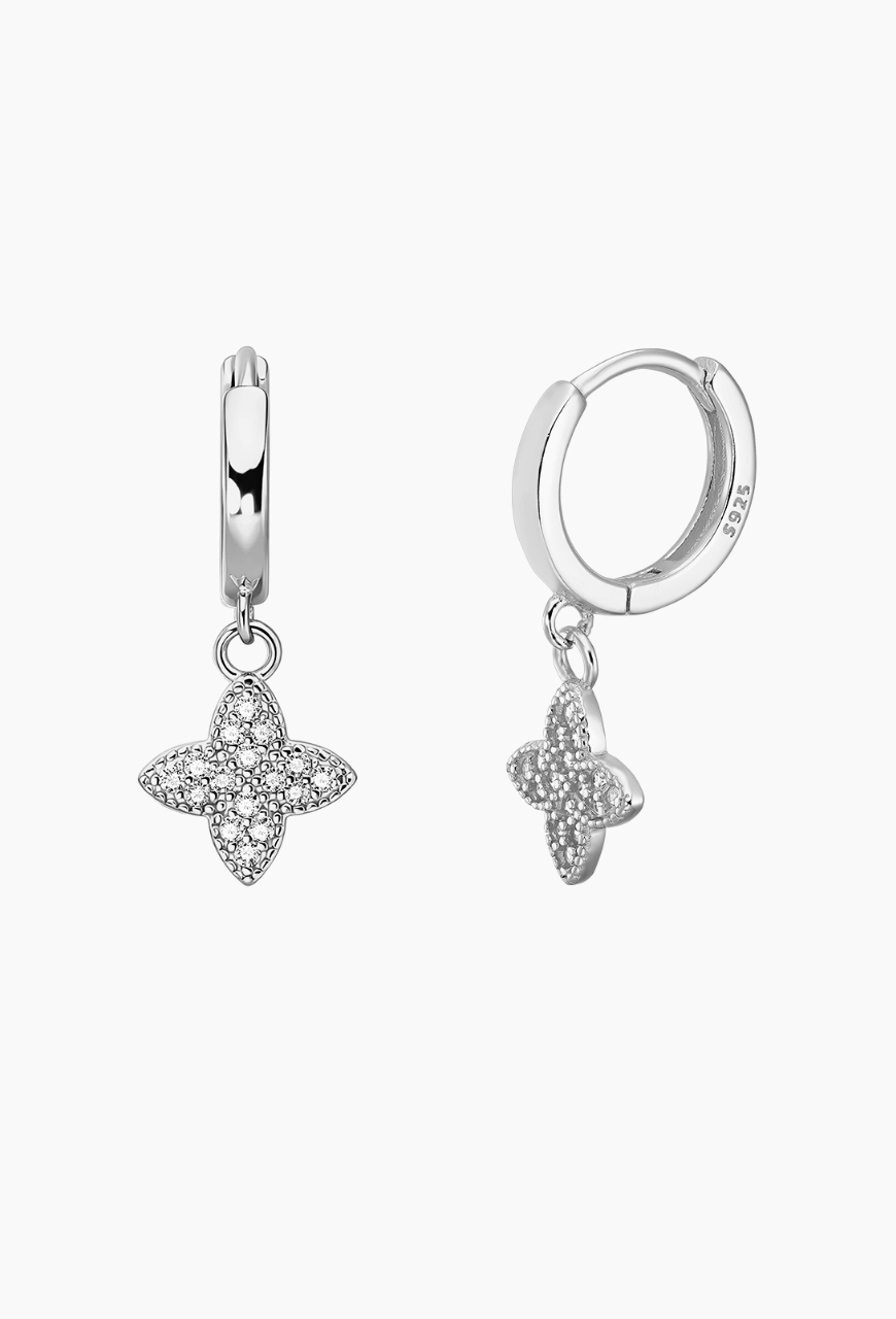 Cercei Clover din argint 925 argintii