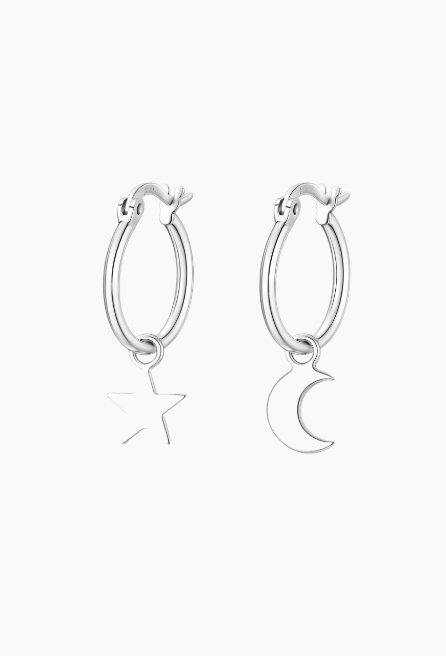 Cercei Moon and Star din argint 925
