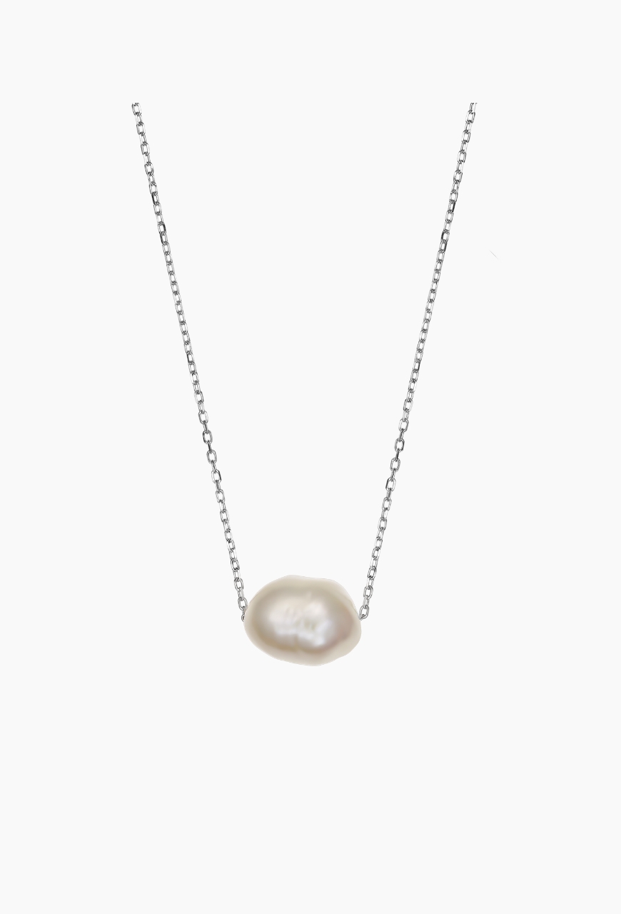 Lant din argint 925 Single Pearl cu perla de cultura