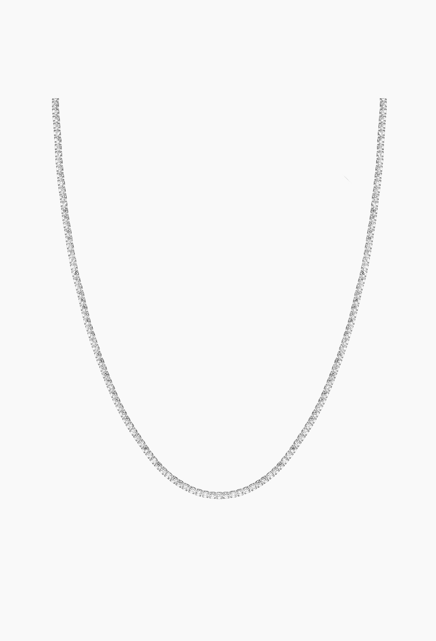 Colier din argint 925 Glamour Tennis argintiu