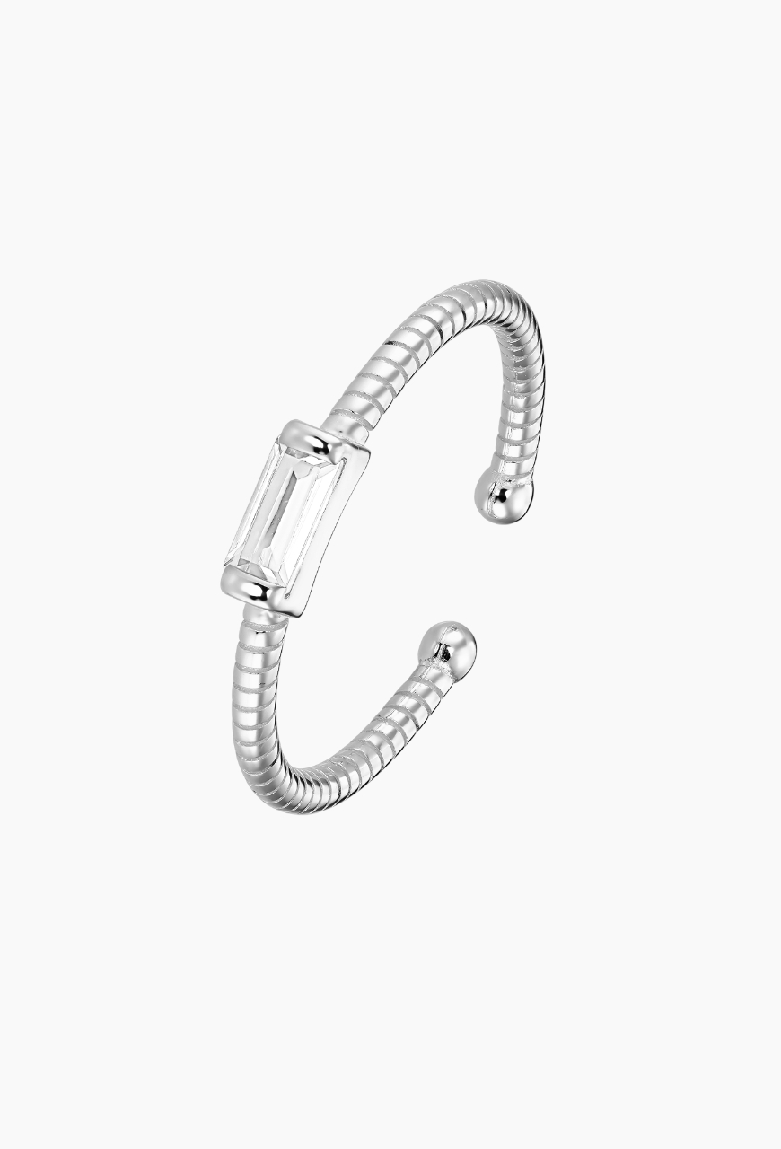 Inel din Argint 925 Thin Square argintiu