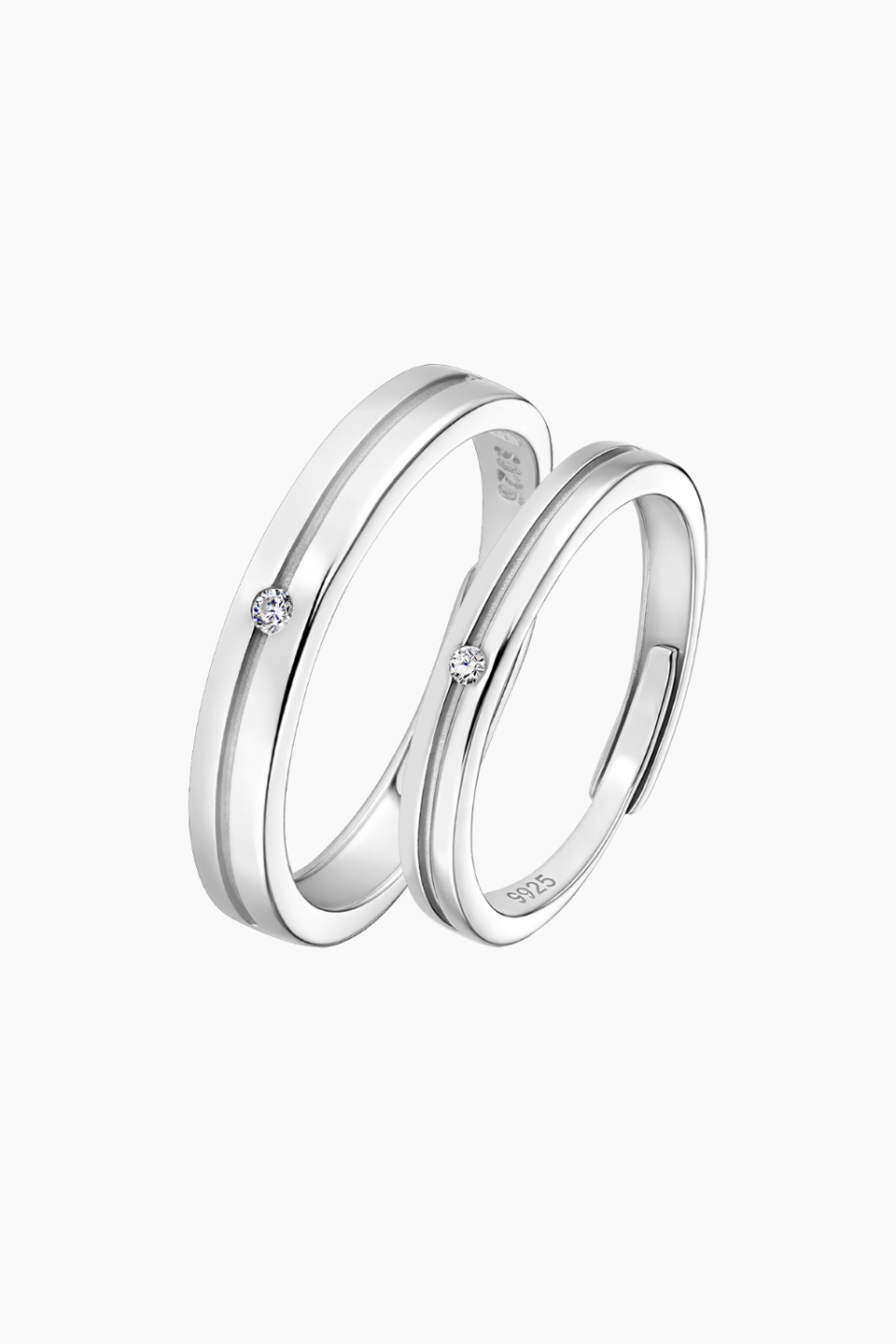 Set 2 inele din Argint 925 Diamond