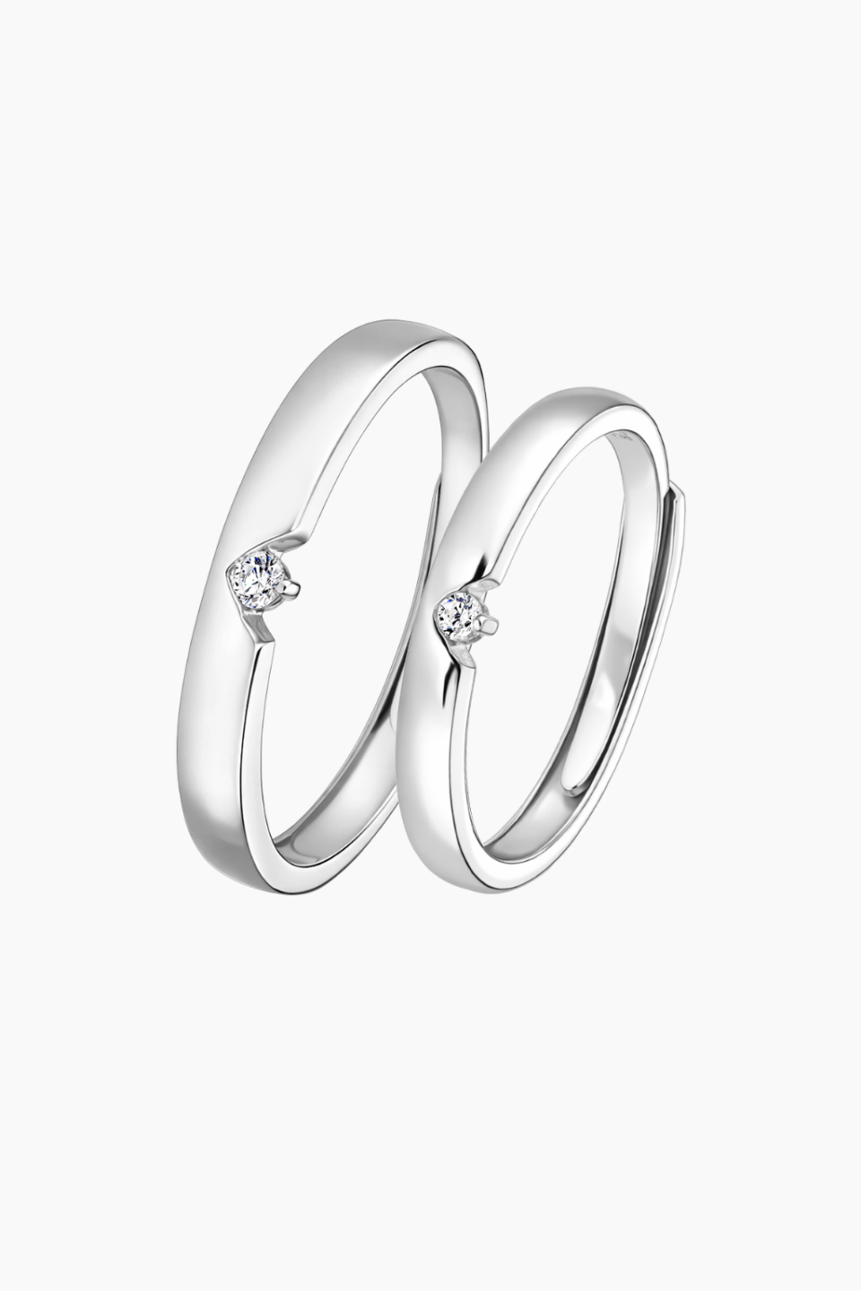 Set 2 Inele din Argint 925 Rhinestone