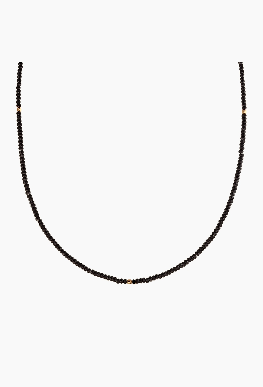 Colier la baza gatului Charon din spinel negru