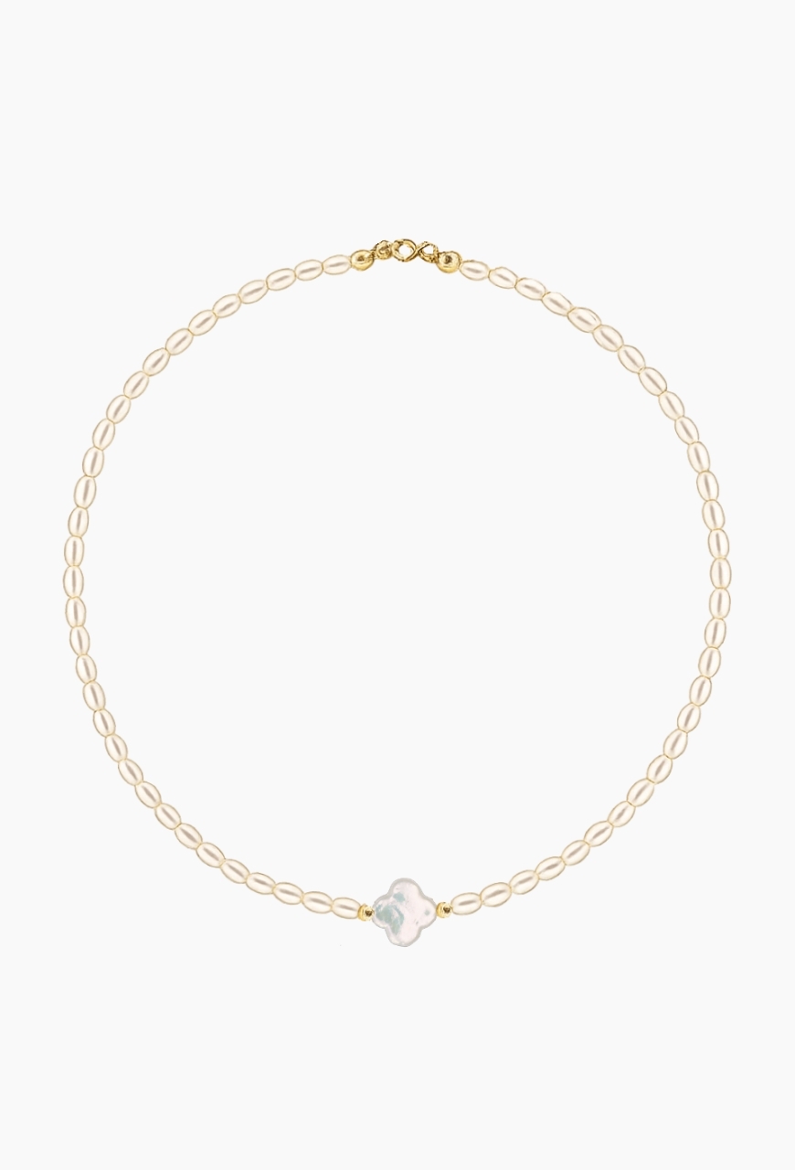 Colier Iris din perle naturale cu accesorii din aur 14k
