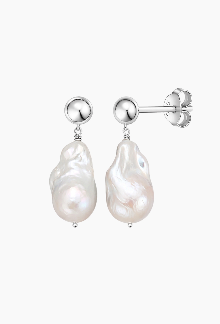 Cercei din argint 925 Giselle cu perle naturale